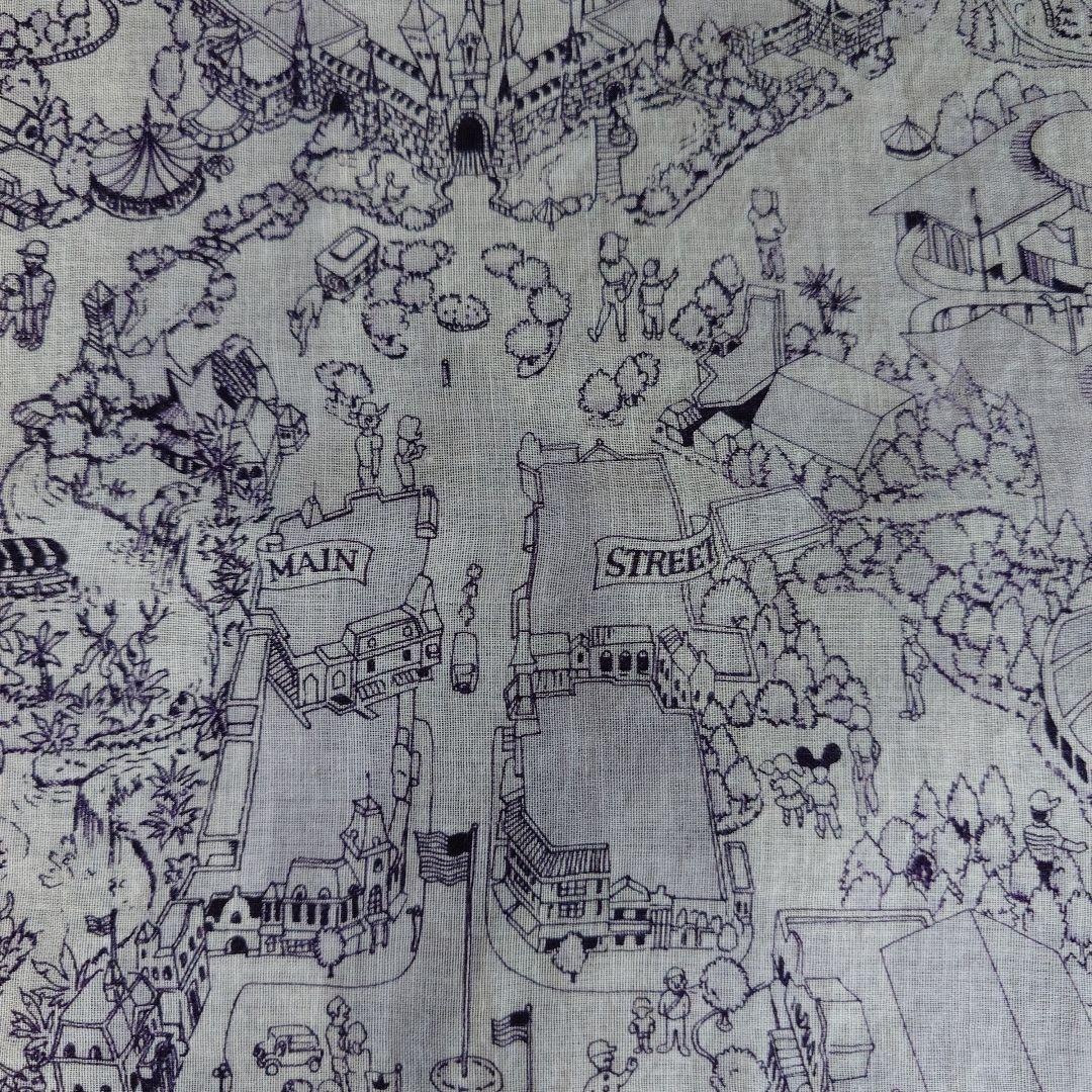 【昭和レトロ】【激レア】カリフォルニアディズニーランド　パーク地図柄　バンダナ