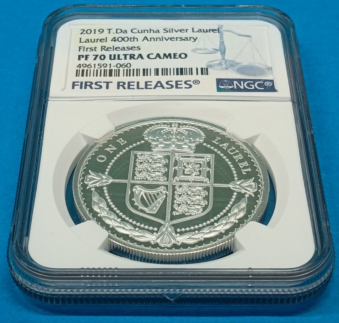 2019トリスタンダクーニャ ローレル貨400周年 銀貨 PF70UC FR