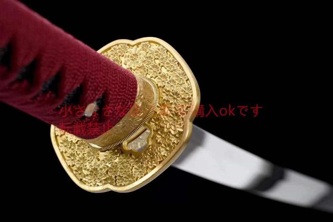 26寸銅装鋒鋼超鏡面武士刀『鏡面紅武士』 古兵器 武具 刀装具 日本刀  居合刀