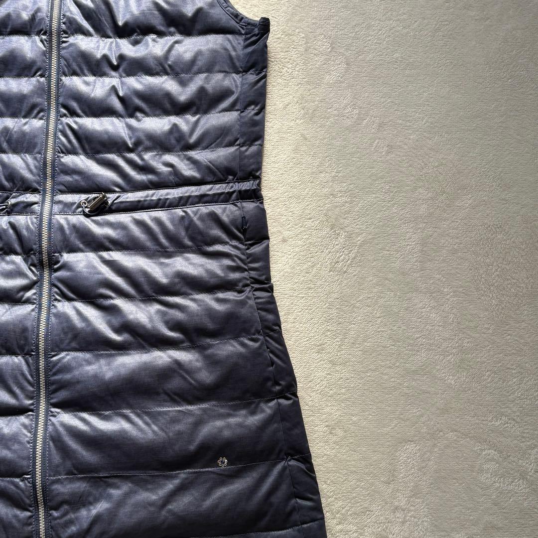 ランバンスポール 中綿ワンピース ネイビー ノースリーブ フード取外し可 40