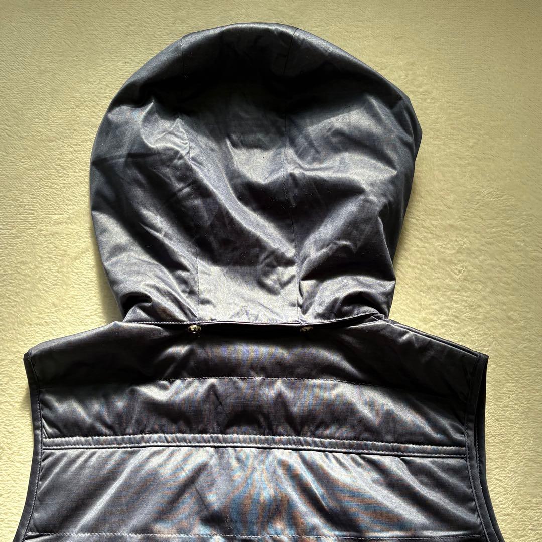 ランバンスポール 中綿ワンピース ネイビー ノースリーブ フード取外し可 40