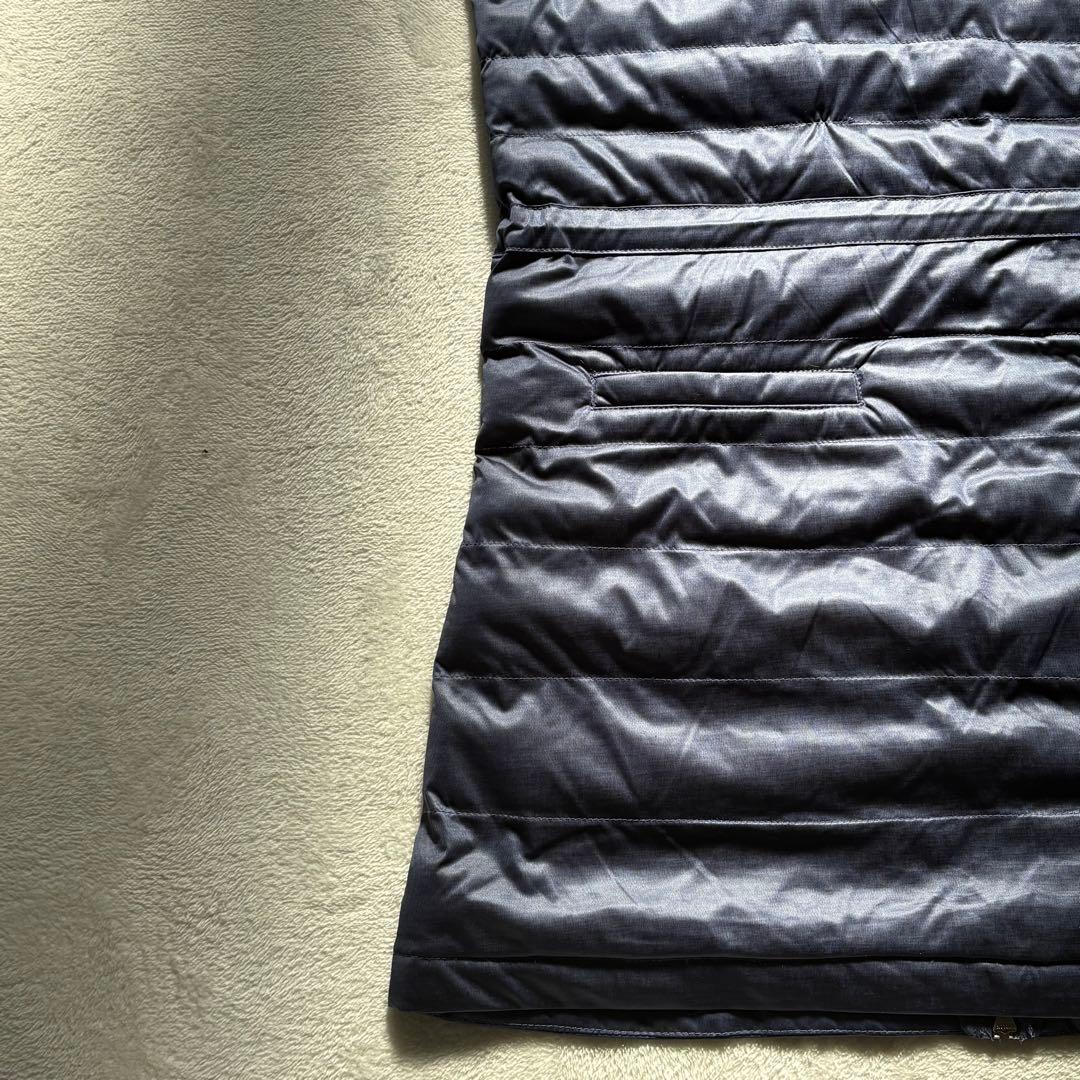 ランバンスポール 中綿ワンピース ネイビー ノースリーブ フード取外し可 40