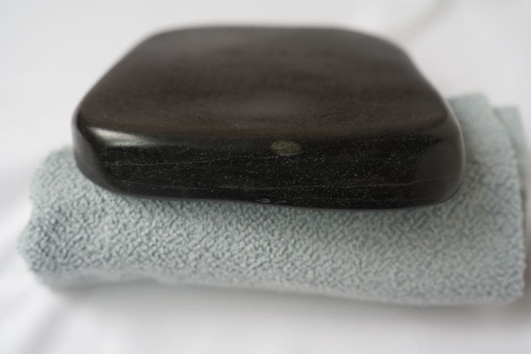 福 縁起物 蝙蝠文高彫 硯 眼 細工 コウモリ 雲海 年代美品 端渓 五福 幸運