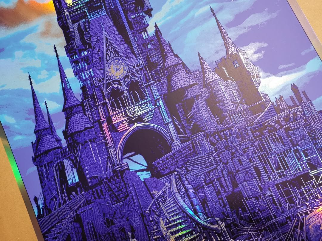 貴重・特大Foilポスター、 ディズニーシンデレラ城（150枚限定販売）