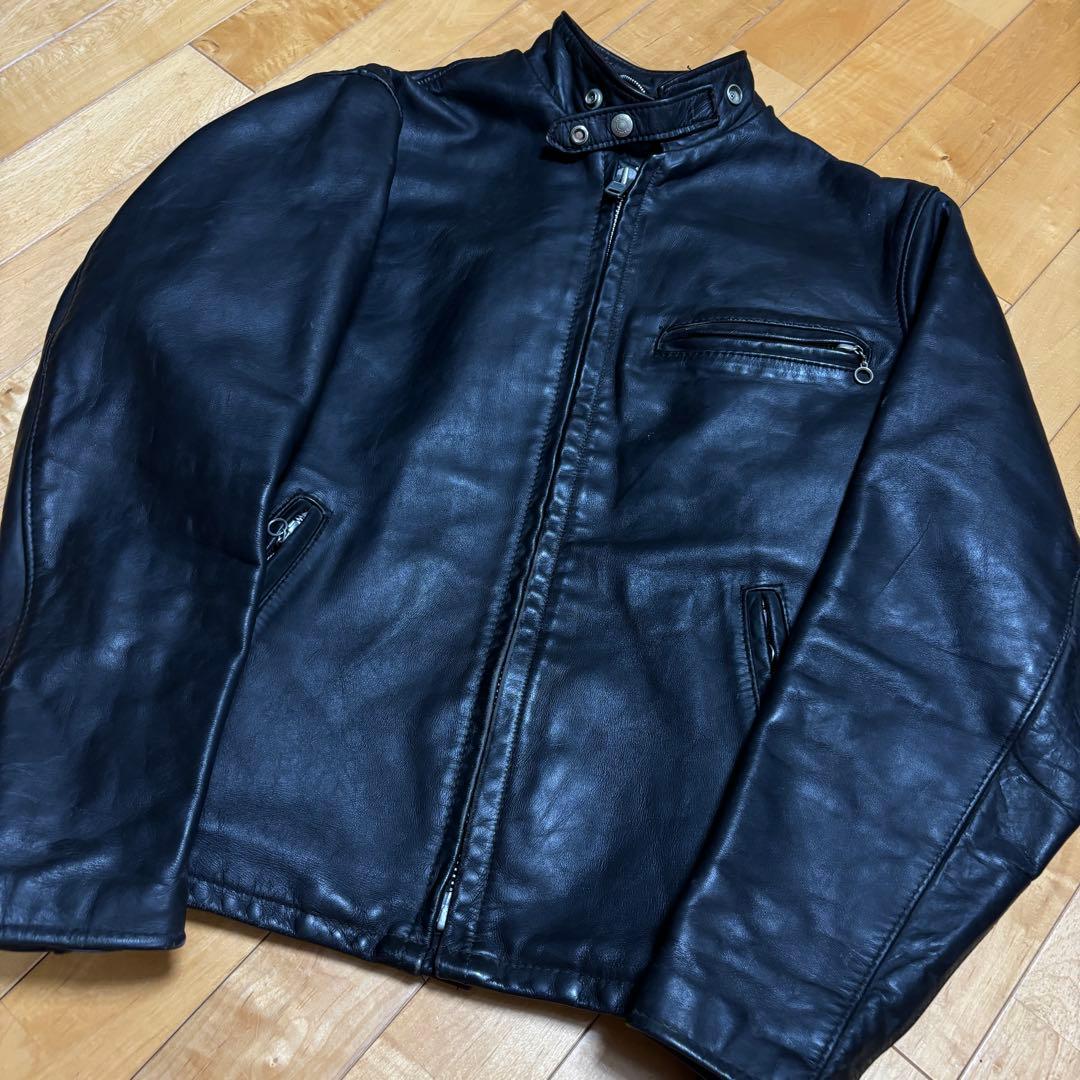Schott シングルライダース　レザージャケット　641 ブラック　36