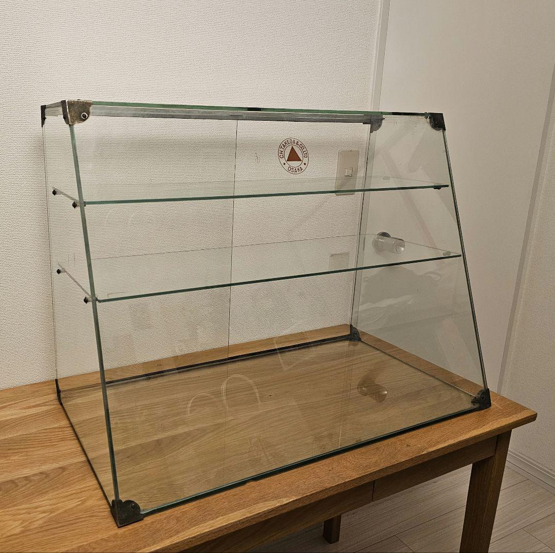【梱包発送たのメル便】昭和レトロ アンティーク ガラスショーケース