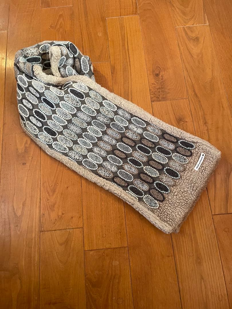 ミナペルホネン tarte タルト 刺繍マフラー グレーmix