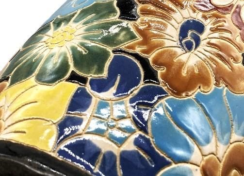 【 インド 19世紀花瓶 】　高さ56ｃｍ　八彩唐花尽し　コレクター放出