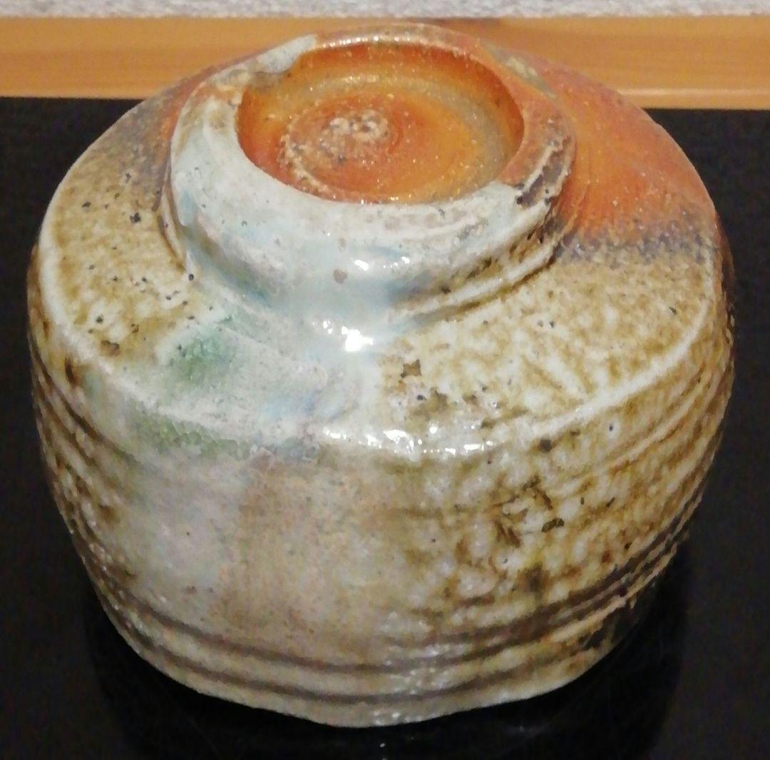 今井理桂作　津軽烏城焼　自然釉　茶碗　共箱　略歴付　茶道具