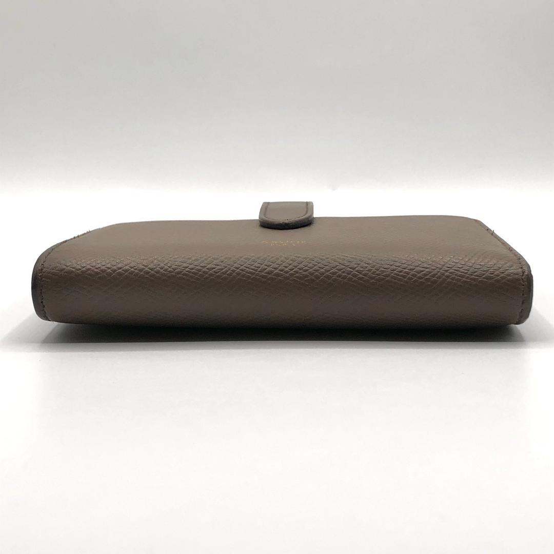 箱付き✨セリーヌ ミディアム ストラップ ウォレット 二つ折り財布 グレージュ