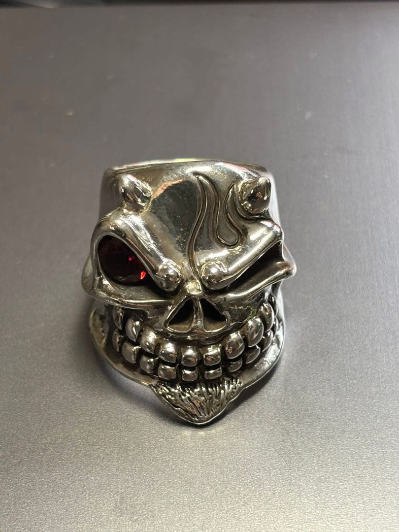 スターリンギア　パンチャーデビルリング 特大ガーネットカスタム