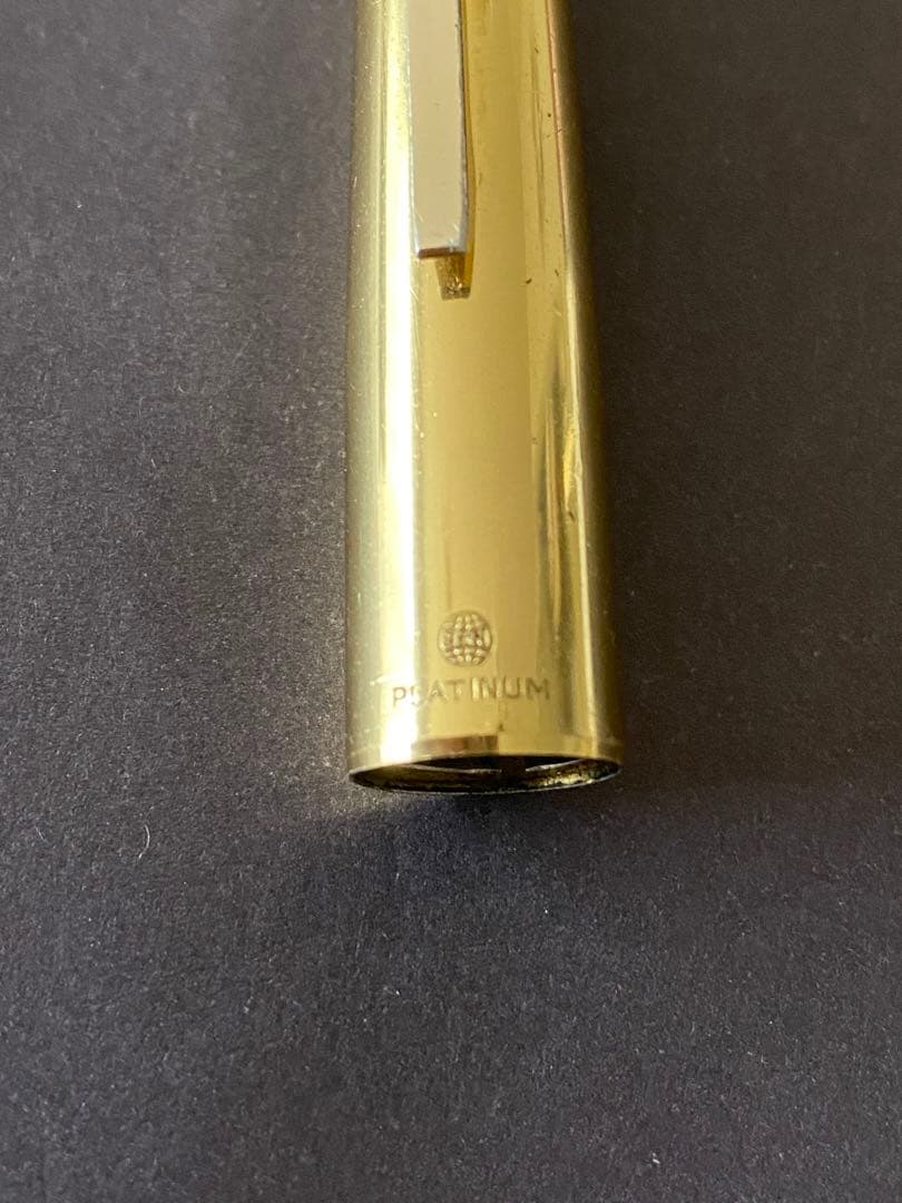 プラチナ　万年筆　昭和レトロ　18K