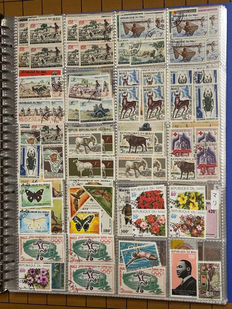 アフリカの切手　ファイル売り　超大量セット