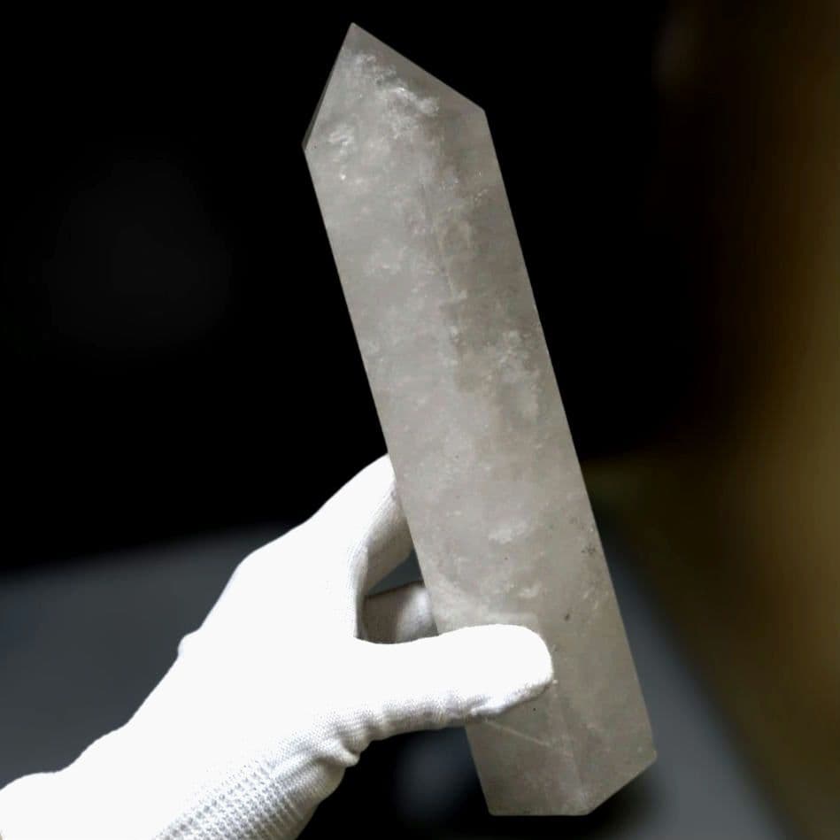 ヒマラヤ水晶　六角柱　タワー　専用台座付き！　天然石　パワーストーン