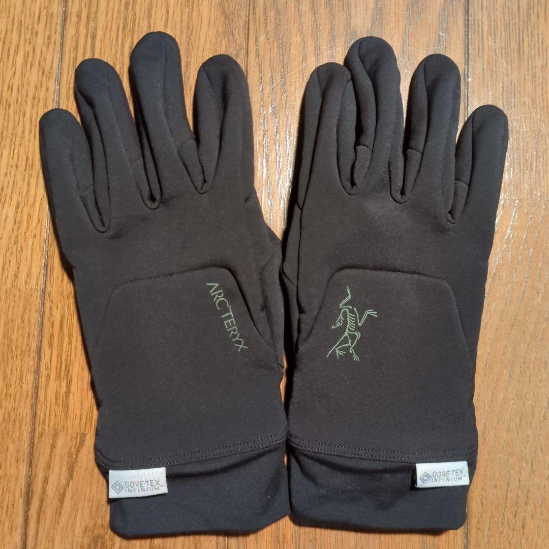 サイズL アークテリクス 手袋 ブラック 黒 ゴアテックス 防水 防風