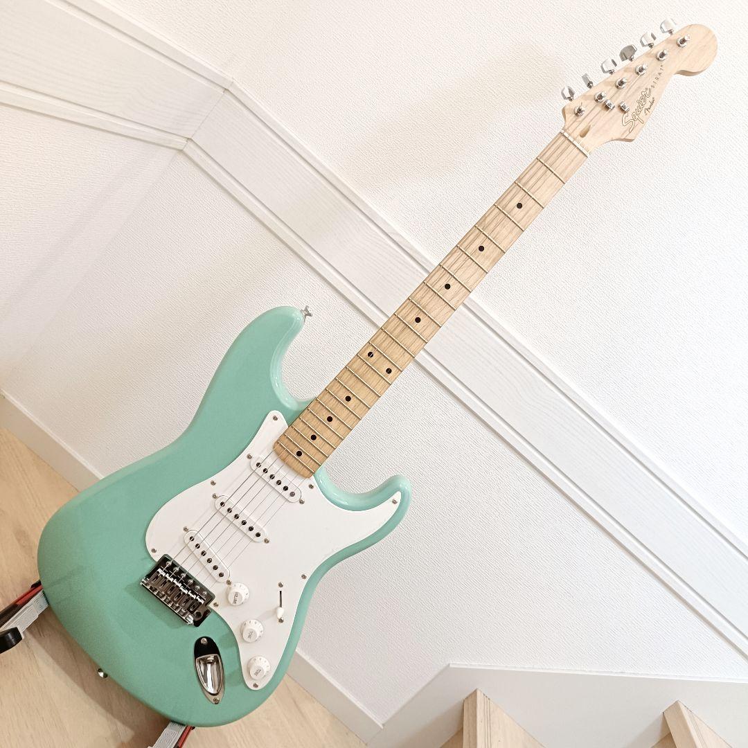 Squier ストラトキャスター エレキギター サーフグリーン メンテ済