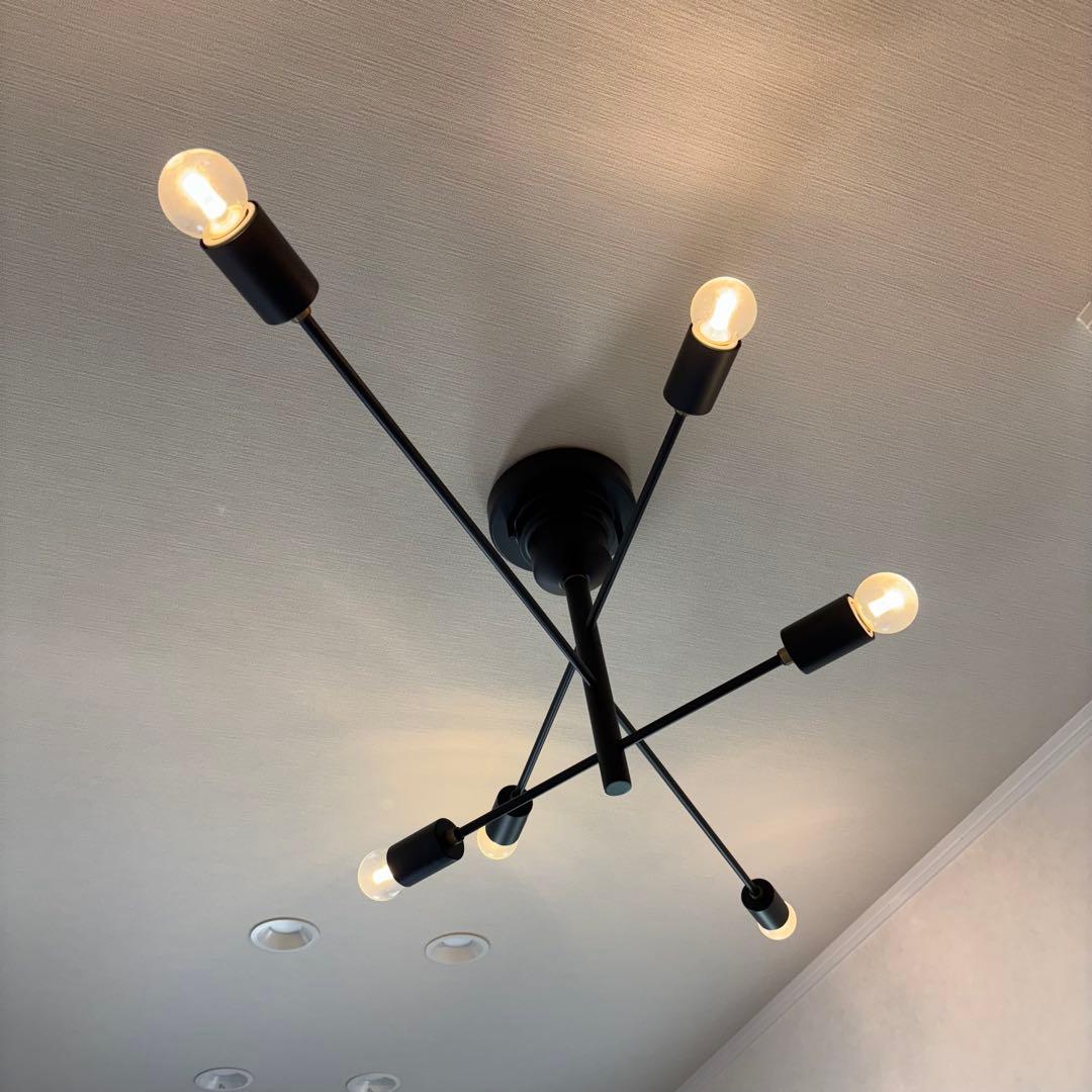 インターフォルム シーリングライト LT-2675 アストル ブラック 電球付