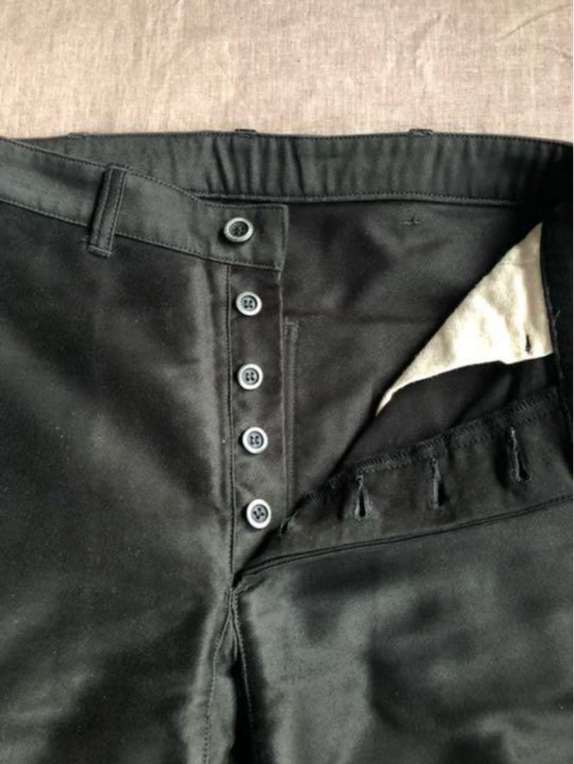 OUTIL /PANTALON ALBI ブラックモールスキン