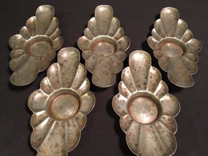 煎茶道具　茶托　錫　唐物