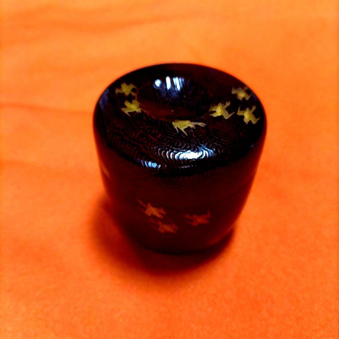 茶道具 棗 千鳥蒔絵金模様