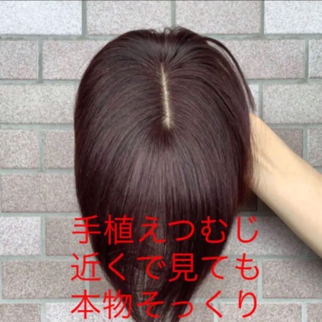 人毛100%総手植え 医療用 部分ウィッ￼グ 茶黒ヘアピース ダークブラウン小顔
