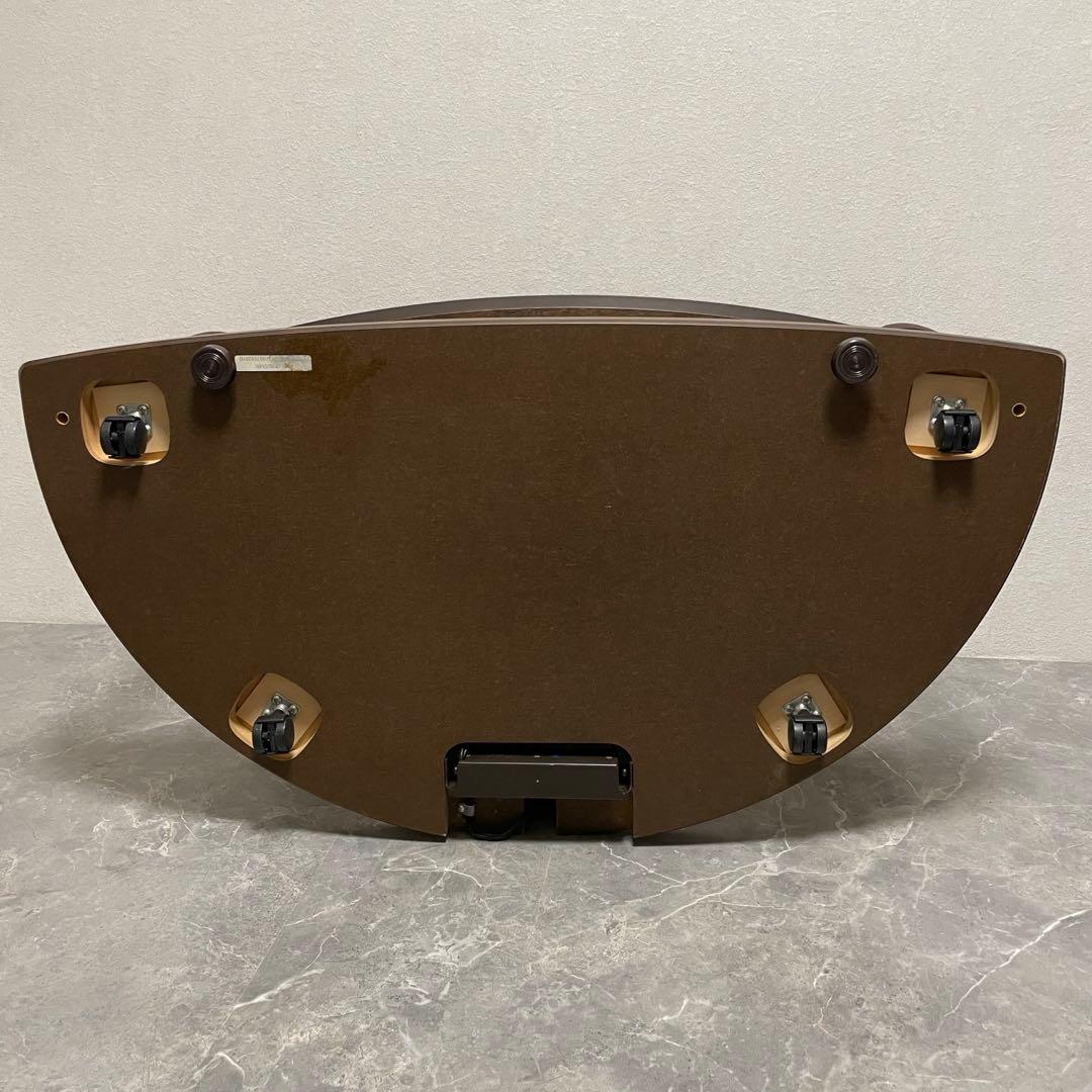 カリモク TVボード QUシリーズ　半円形　コーナー型　ガラス棚　廃盤品