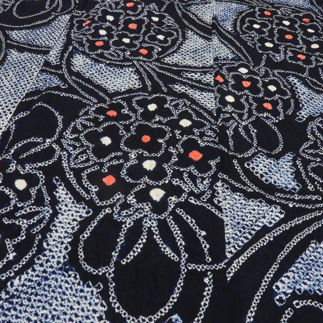 junjun✺美品 有松鳴海絞り 綿 紫陽花 高級浴衣 着物 A3508