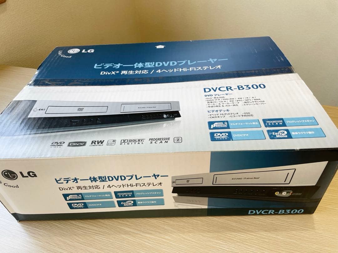 【新品未使用】LG DVCR-B300ビデオ一体型DVDプレーヤー リモコン付