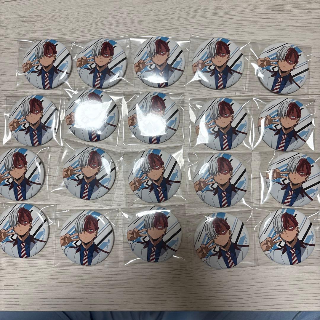 ヒロアカ　camera 缶バッジ20個セット 轟焦凍