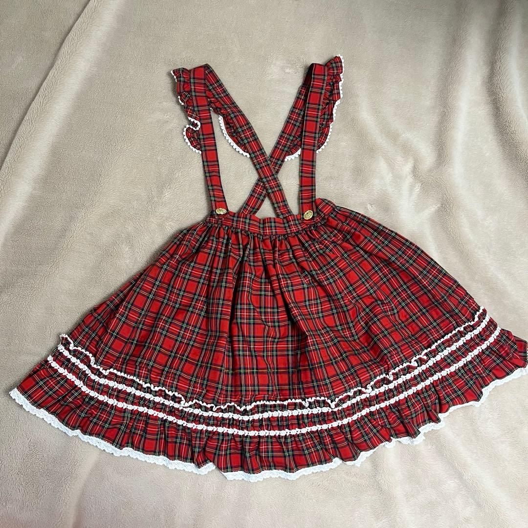 【実物写真有】baby タータンチェックスカート エンジ Anniversary