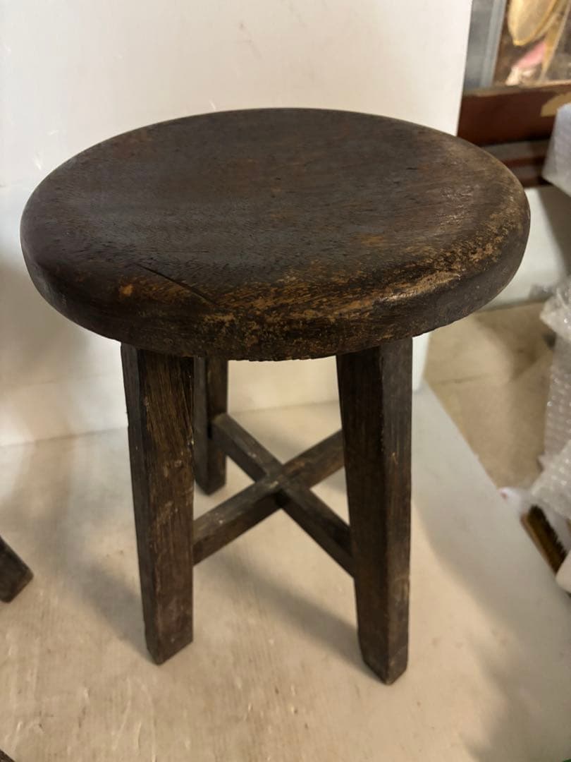 【希少2個セット‼️】昭和レトロ アンティーク ヴィンテージ風 丸椅子