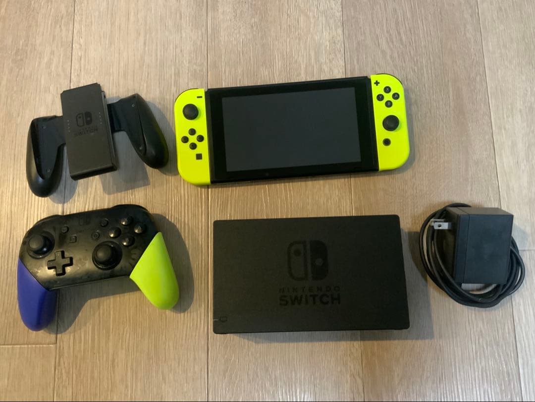 Nintendo Switch 本体 イエロー プロコン付 HDMIケーブル無し