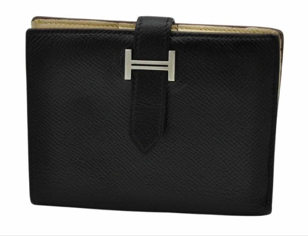 阪*南様 HERMES ベアン コンパクト エプソン バイカラー 財布 Z刻印