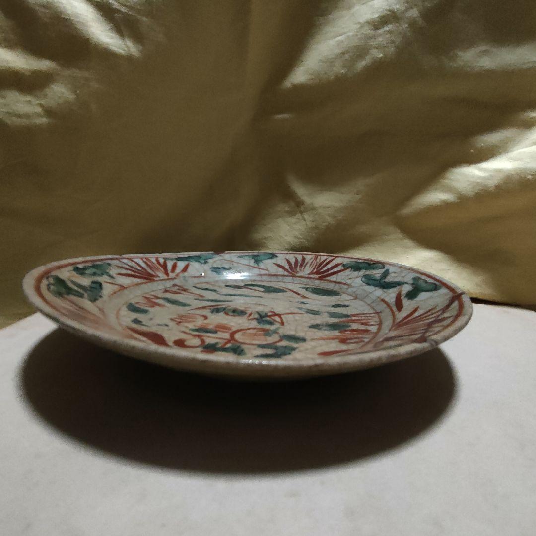 呉須赤絵　時代物　皿　骨董アンティーク