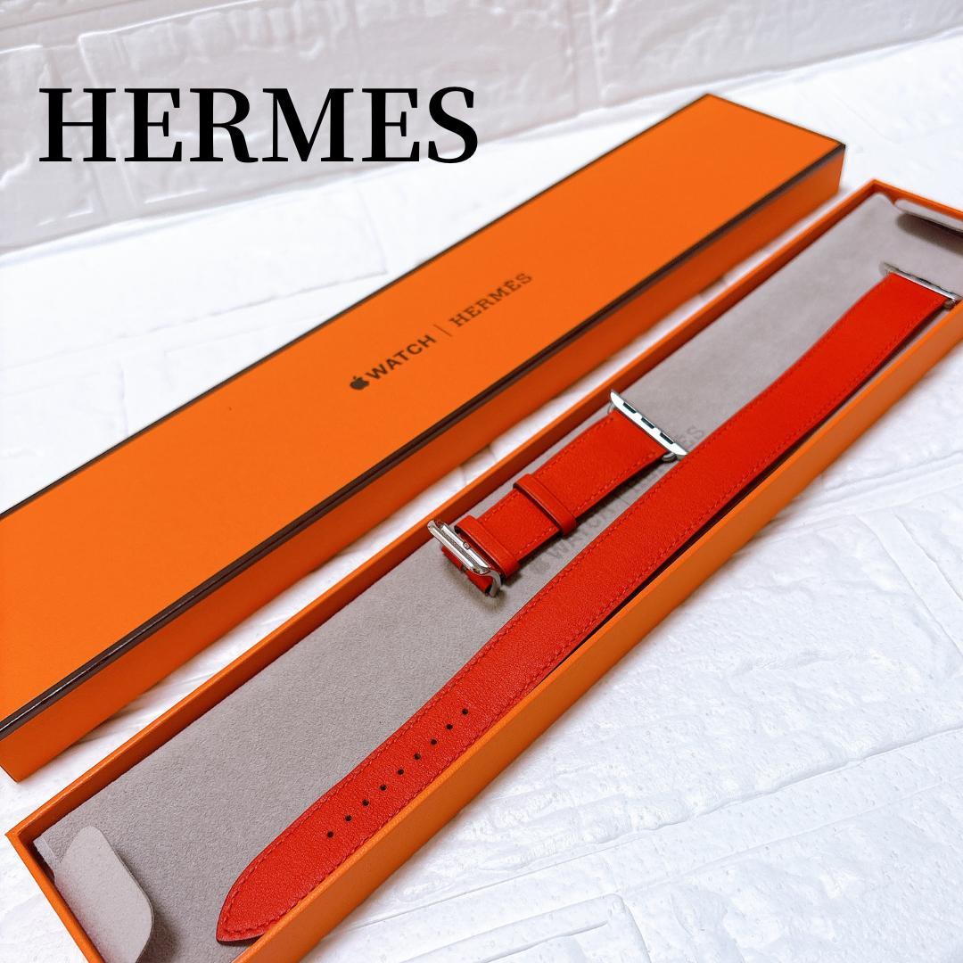 美品✨HERMES エルメス アップルウォッチ用ベルト ヴォースイフト レッド