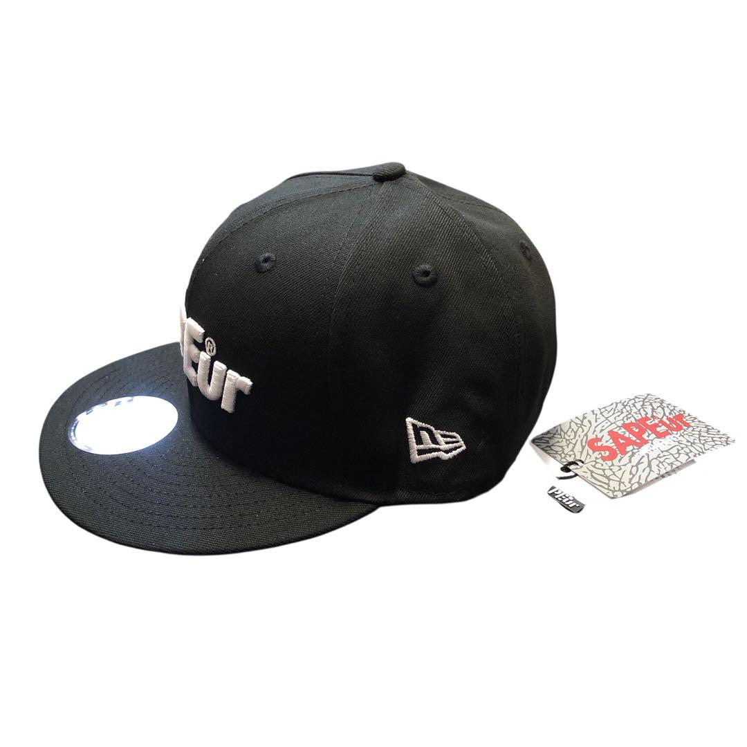 ★新品 SAPEur ニューエラロゴ刺繍 9FIFTY ベースボールキャップ 黒