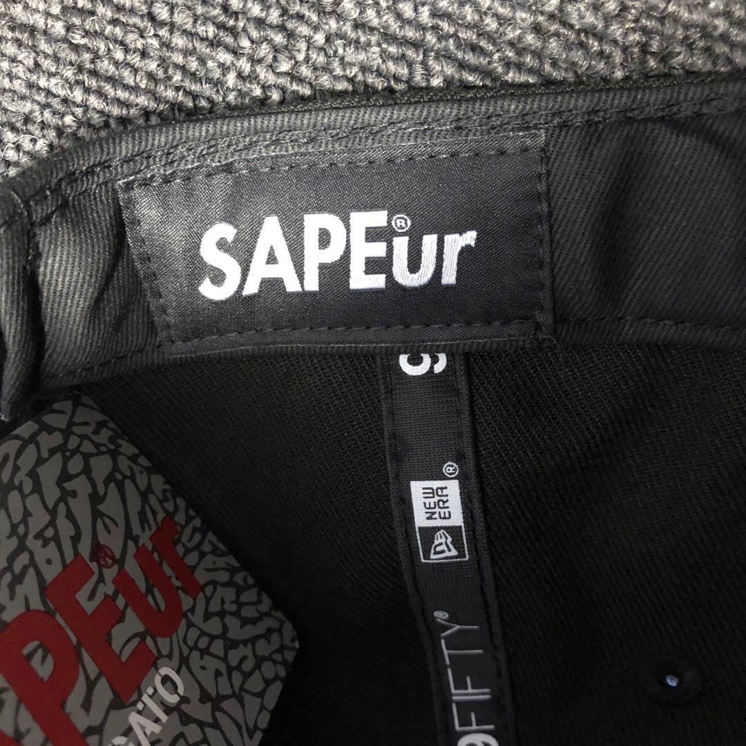 ★新品 SAPEur ニューエラロゴ刺繍 9FIFTY ベースボールキャップ 黒