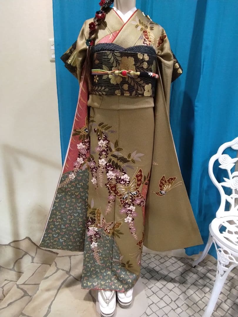 振袖フルセット、正絹振袖成人式、重ね衿、帯揚げ帯締め、西陣高級袋帯、襦袢