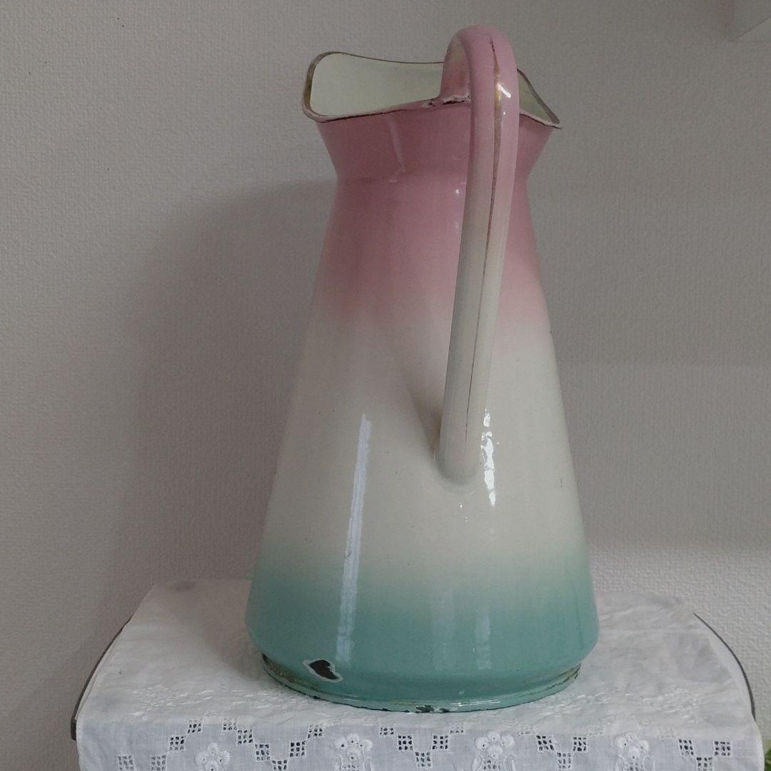 フランス　アンティーク　薔薇柄のジャグ