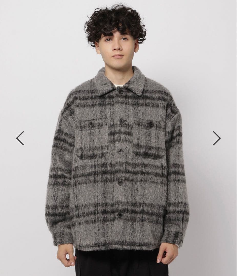 新品タグ付き　nico and… シャギーチェックCPOジャケット