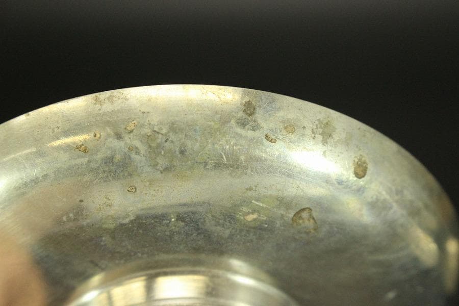 煎茶 錫茶托 四君子紋 円形 二種 十件 まとめて(A874)