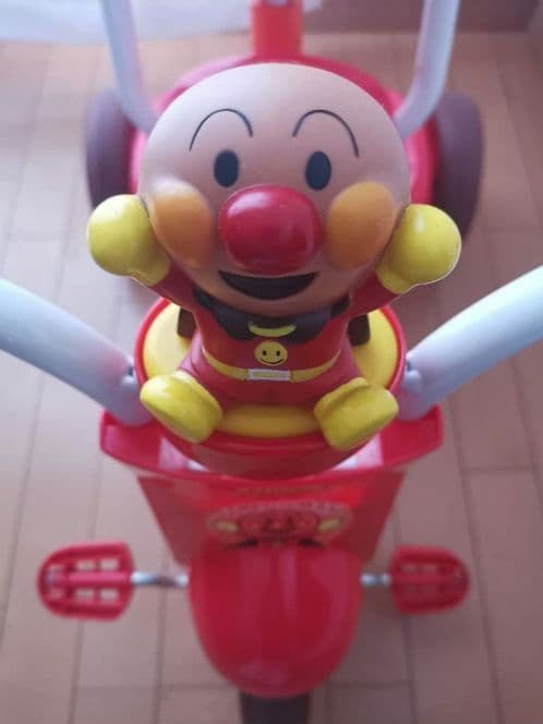 室内保管品☆それいけ!アンパンマン 折りたたみ三輪車 オールインワン
