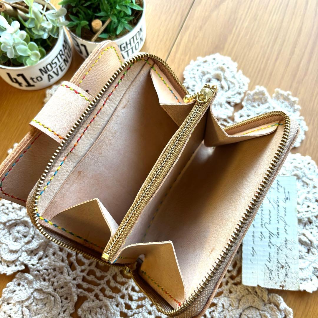 marinページ★ お財布一体型システム手帳　ミニ6 牛革　コンパクト財布