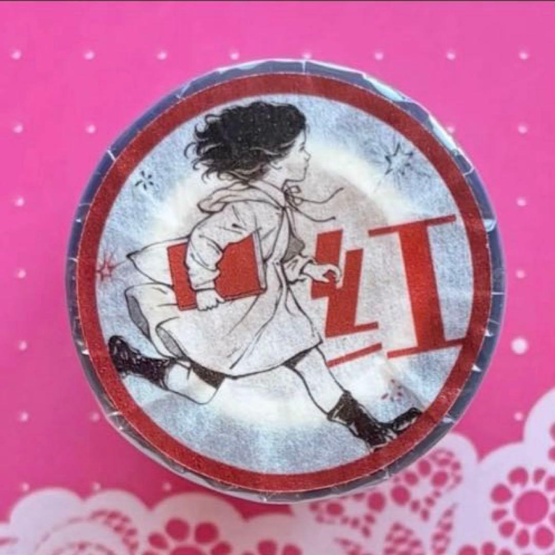 PET 红 7cm×10m 海外マスキングテープ　海外マステ　英字　女の子　人物