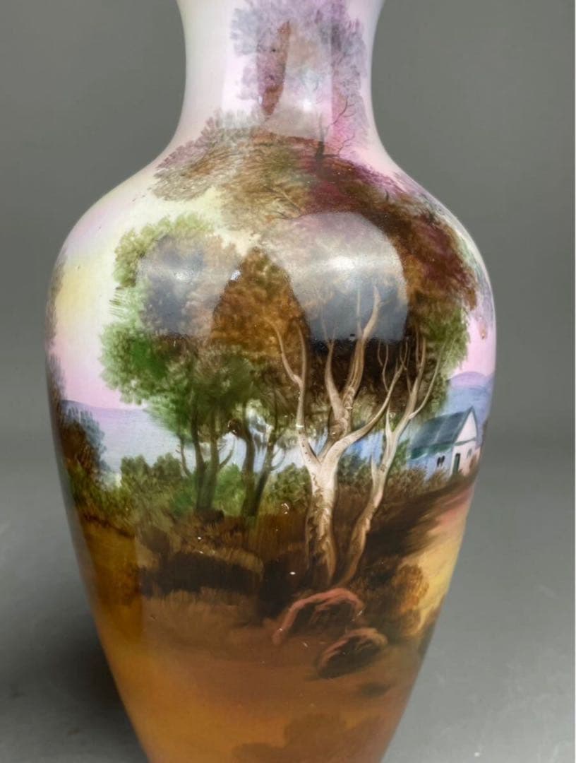 Noritake オールドノリタケ 花入 花器 ペイント金彩1900年代 明治期