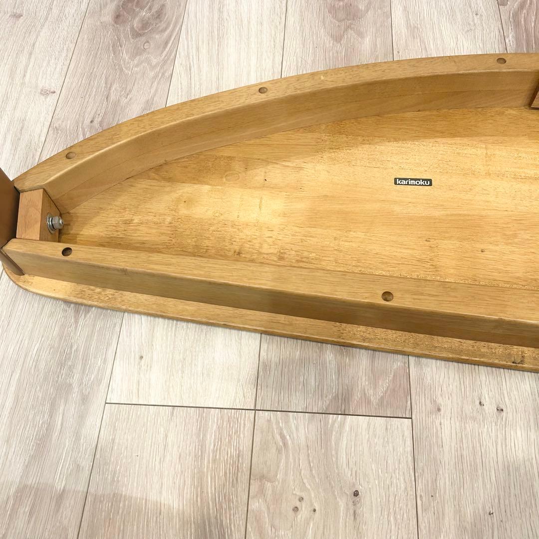 karimoku カリモク　変形　テーブル　半円　ローテーブル　3本脚
