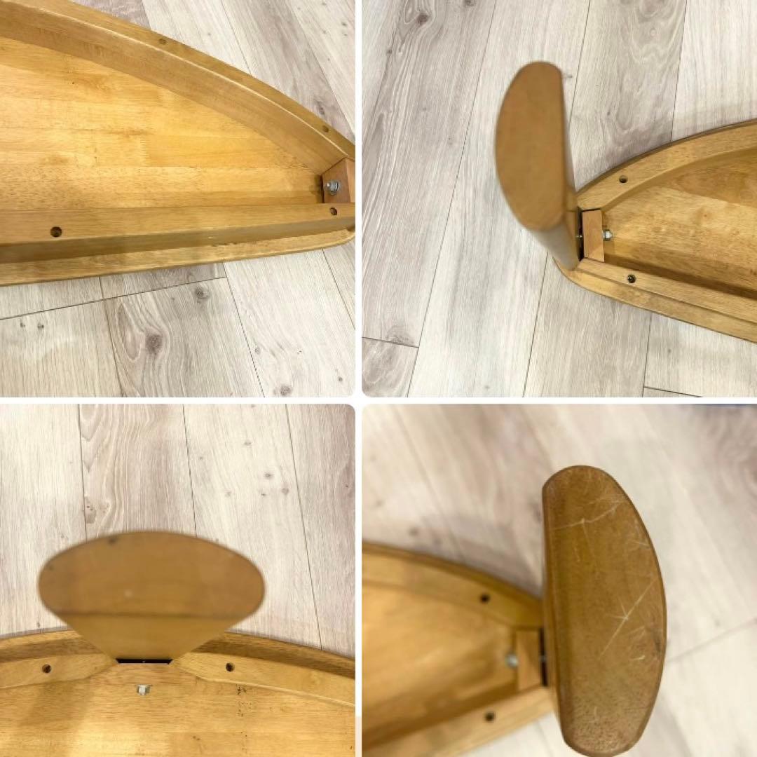 karimoku カリモク　変形　テーブル　半円　ローテーブル　3本脚