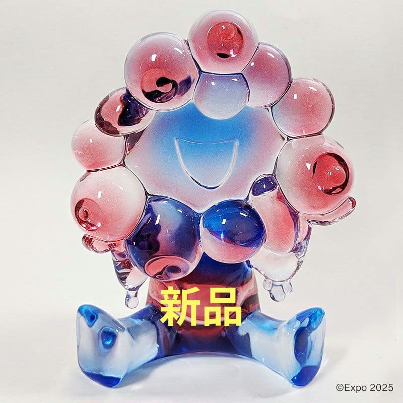 ミャクミャク　クリアフィギュア　レッド×ブルー　新品