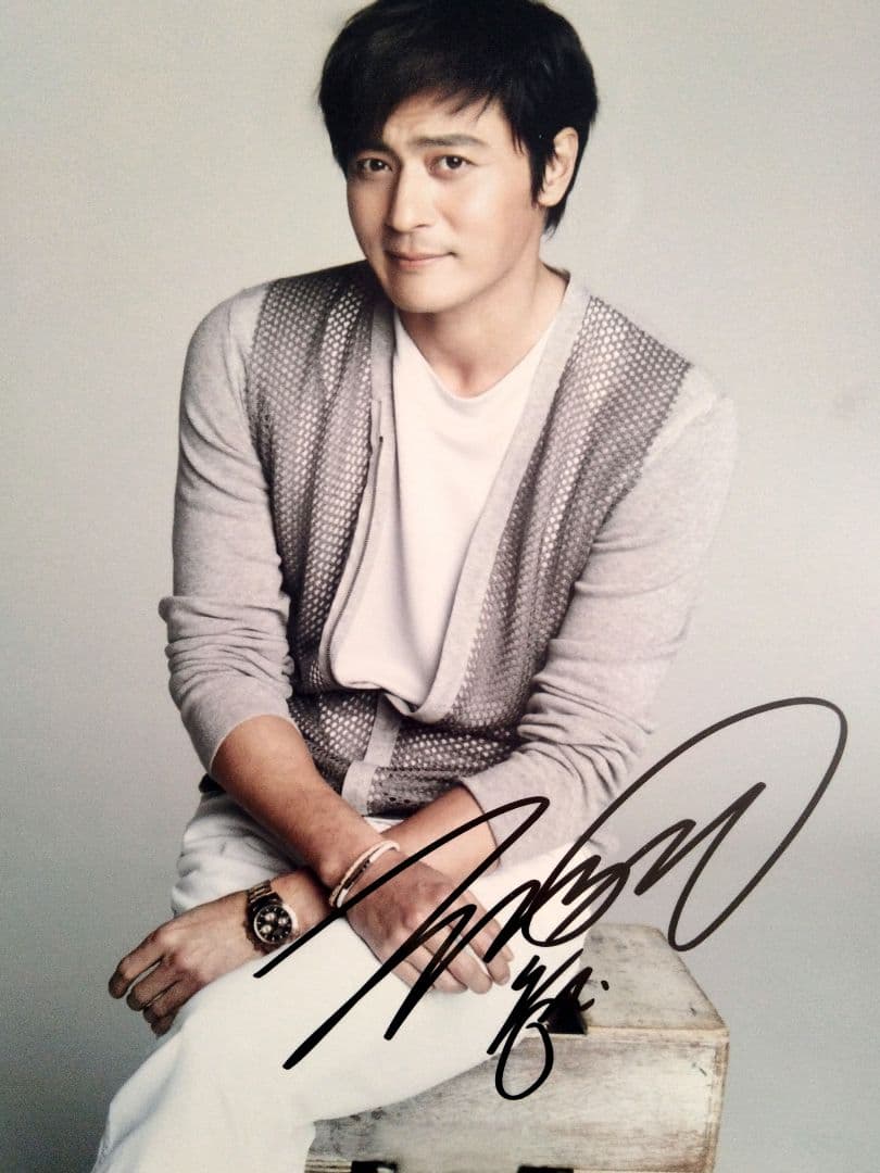 チャン・ドンゴン直筆サイン入り超 特大写真…Jang Dong-gun…