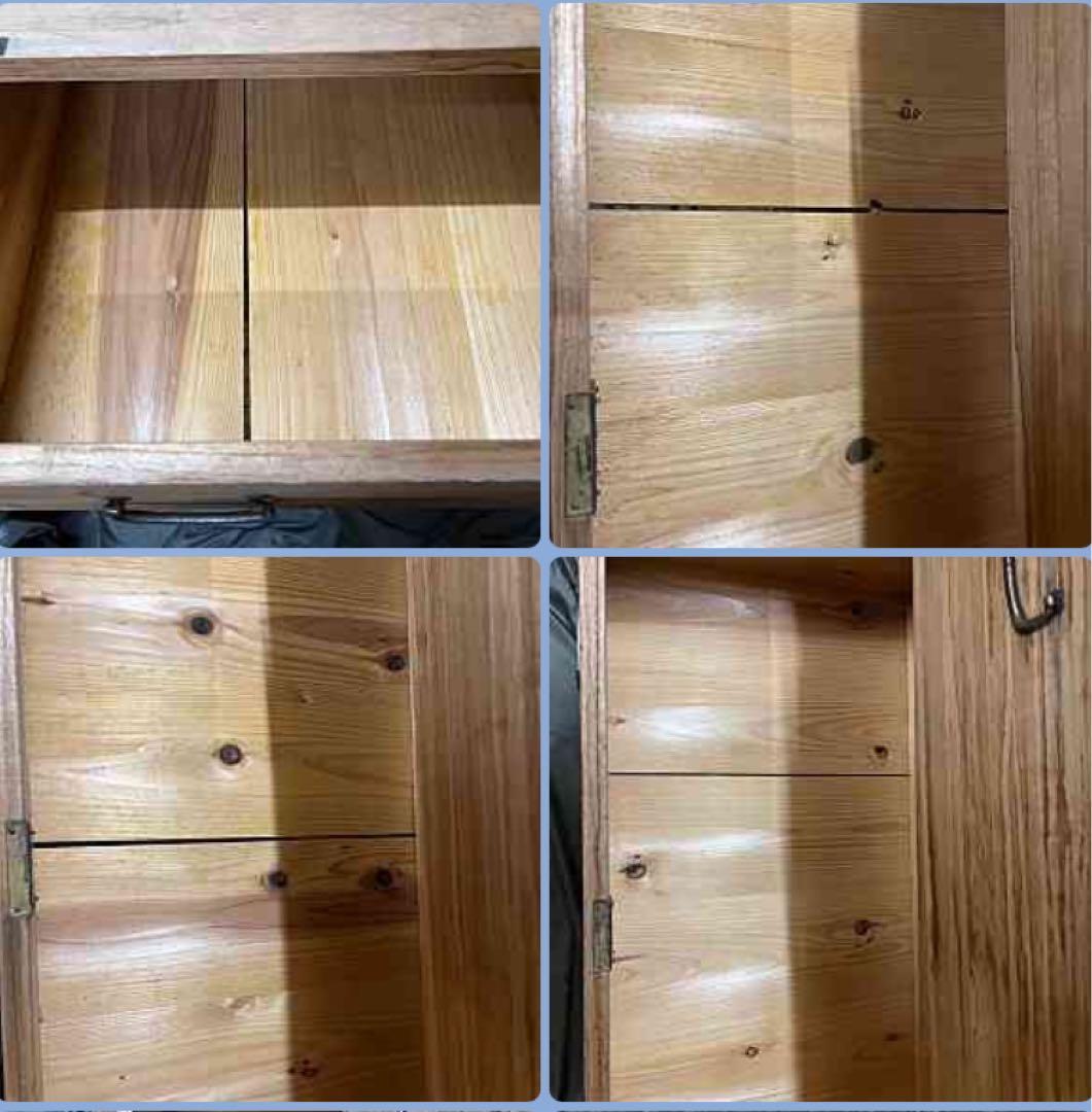 昭和レトロ 木製タンス 上下2セット ビンテージ 古物 骨董品 大正 明治